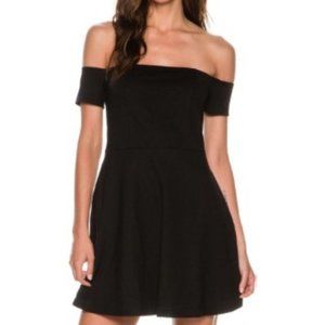 Free People Black Mambo Off Shoulder Mini Dress